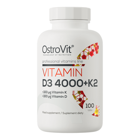 OstroVit Вітамін D3 4000 МО + К2 100 таблеток