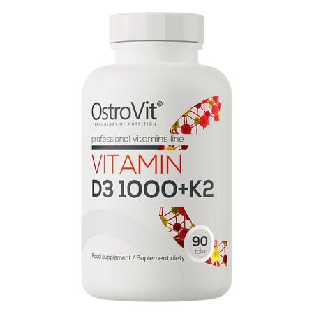 OstroVit Вітамін D3 1000 МО + К2 90 таблеток