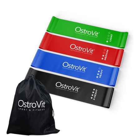 OstroVit  набір фітнес-резинок з 4 штук + сумка