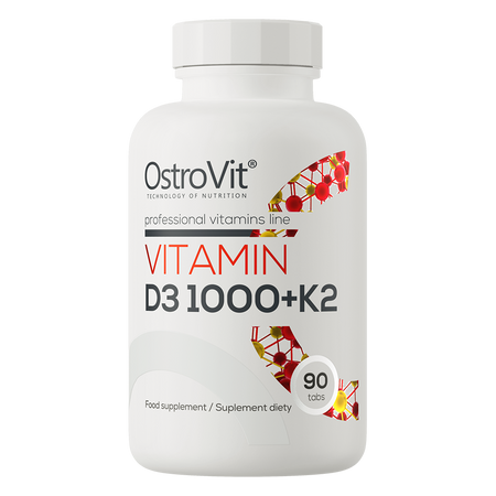 OstroVit Вітамін D3 1000 МО + К2 90 таблеток