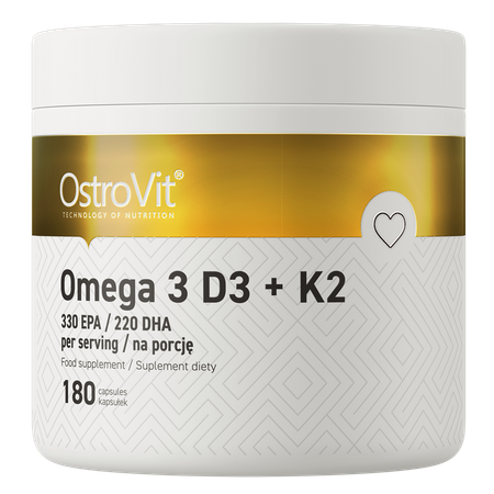 OstroVit Омега 3 D3+K2 180 капсул