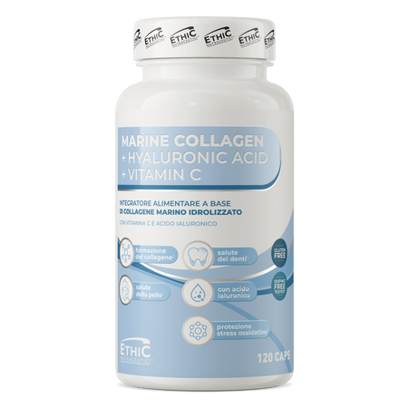 Ethic Nutraceutici™ Marine Collagene + Hyaluronic Acid + Vitamina C 120 капсул