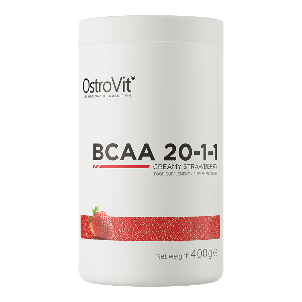 OstroVit BCAA 20-1-1 400 г, амінокислота зі смаком полуничного крему