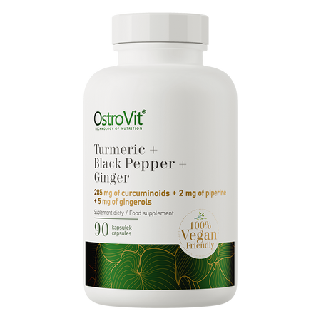 OstroVit Куркума + чорний перець + імбир VEGE 90 капсул