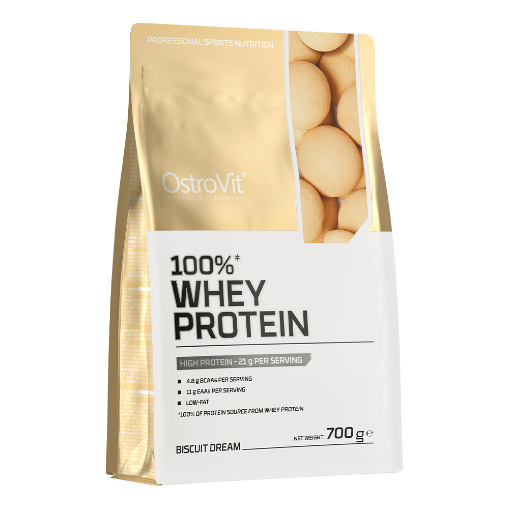 OstroVit 100% Whey Protein 700 г зі смаком бісквіта