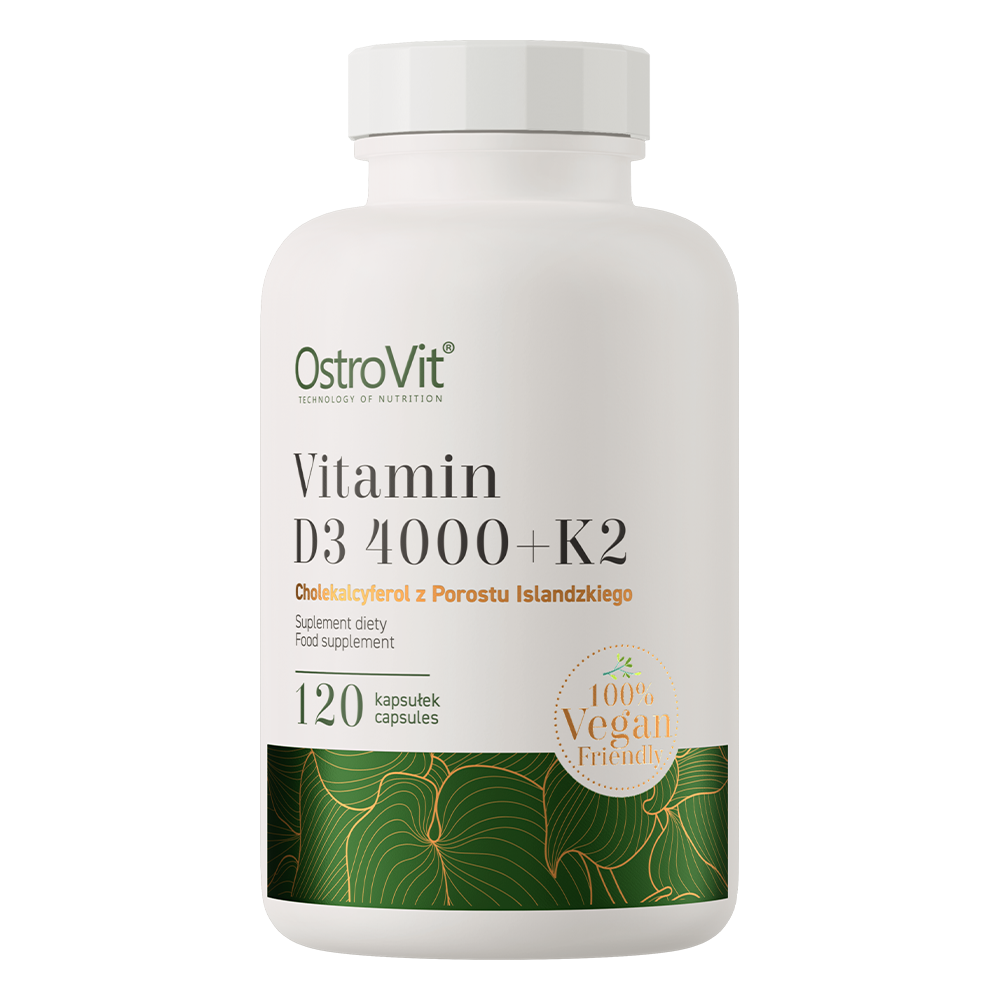 OstroVit Вітамін D3 4000 МО + K2 VEGE 120 капсул