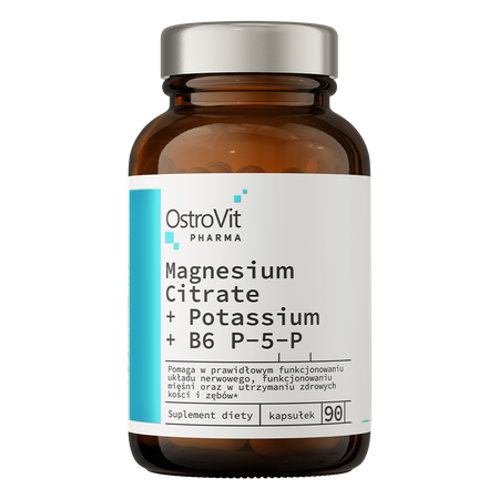 OstroVit Pharma Магній цитрат + калій + B6 P-5-P 90 капсул