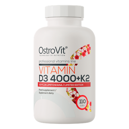 OstroVit Вітамін D3 4000 МО + К2 110 таблеток