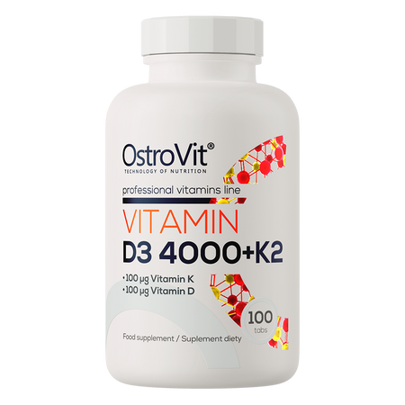 OstroVit Вітамін D3 4000 МО + К2 100 таблеток