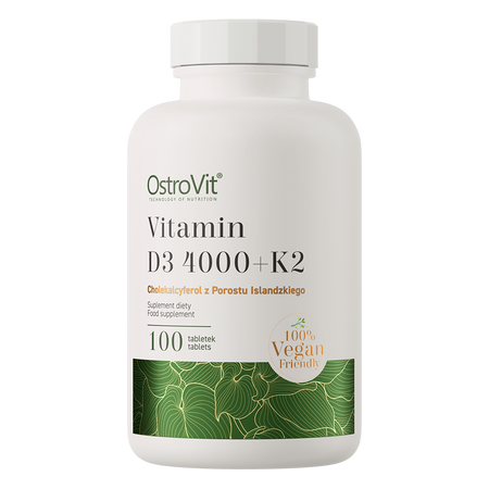 OstroVit Вітамін D3 4000 МО + K2 VEGE 100 таблеток