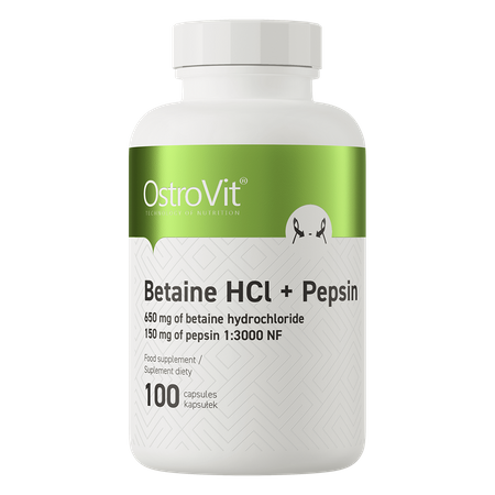 OstroVit Бетаїн HCl + пепсин 100 капсул