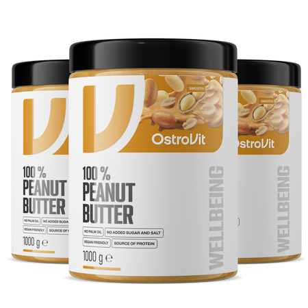 OstroVit 100% арахісова паста  3 x 1000 г